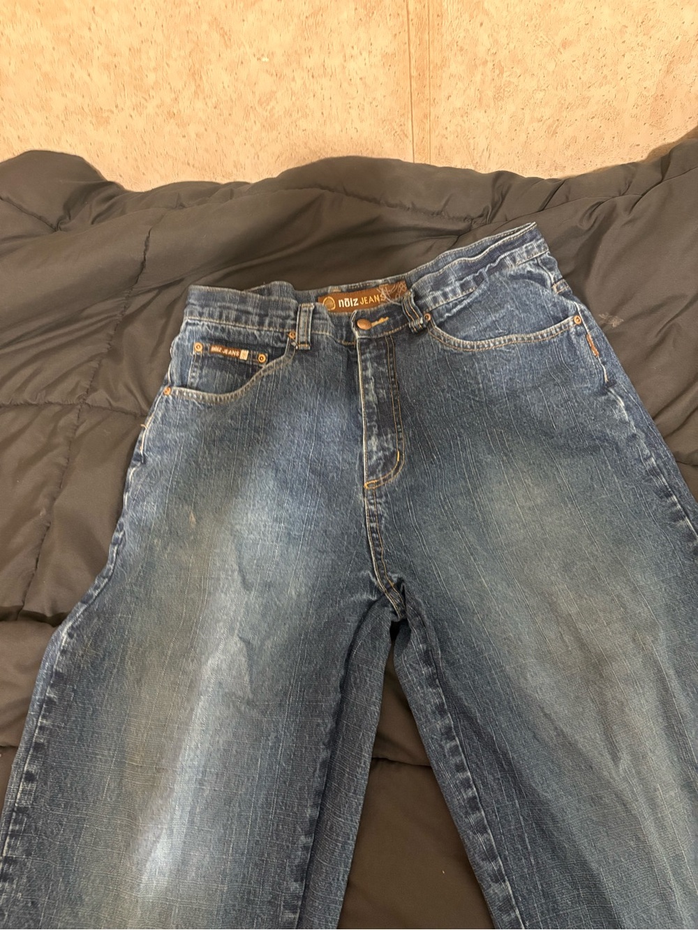 Noize Men's Faded Blue Relaxed Jeans